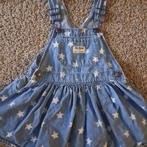 OshKosh B'gosh Blue Star Print Overall Dress